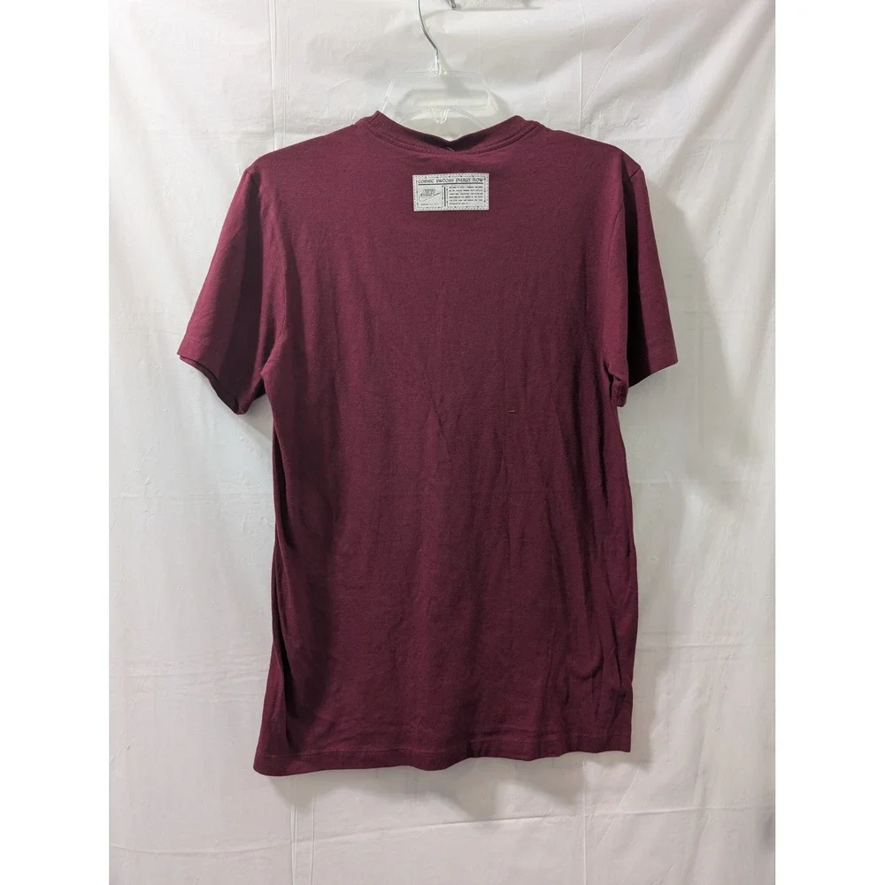 Nike Energy Flow Dark Beetroot‎ Tee T-Shirt Cosmic Swoosh Mens Small